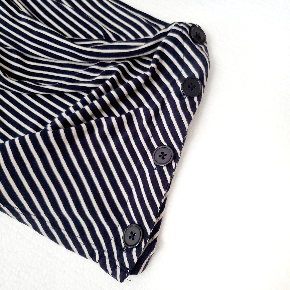 💓SOLD💓Talbots Nautical Button Sleeve Cowl Top - Picture 7 of 16